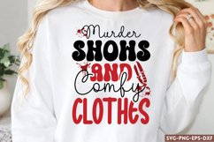 Murder shows and comfy clothes SVG, Retro True Crime SVG Product Image 1