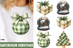 Watercolor Rustic Christmas Clipart Product Image 1