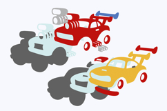 Muscle cars Elements 3D SVG Product Image 7