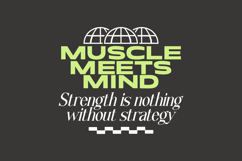 Muscle Meets Mind Urban Typography T-shirt Design Product Image 1