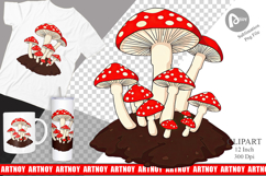 Forest Mushrooms Clipart Product Image 1