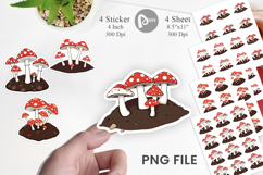 Forest Mushrooms Sticker Product Image 1