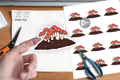 Forest Mushrooms Sticker Product Image 1