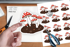 Forest Mushrooms Sticker Product Image 1