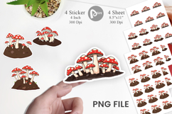 Forest Mushrooms Sticker Product Image 1