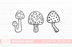 Mushroom Doodle Clipart SVG Product Image 1