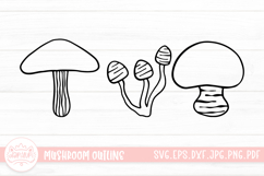 Mushroom Doodle Clipart SVG Product Image 1