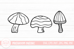 Mushroom Doodle Clipart SVG Product Image 1