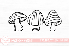 Mushroom Doodle Clipart SVG Product Image 1