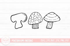 Mushroom Doodle Clipart SVG Product Image 1