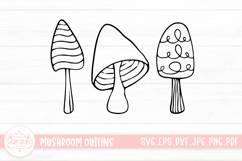 Mushroom Doodle Clipart SVG Product Image 1