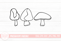 Mushroom Doodle Clipart SVG Product Image 1