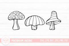 Mushroom Doodle Clipart SVG Product Image 1