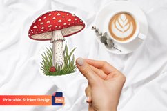 Mushroom Fly Agaric Sticker, Magic Mushroom Sticker Product Image 1