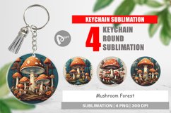Keychain Vintage Mushroom Forest Product Image 1
