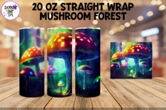 Glowing Fantasy Forest with Mushrooms Sublimation Tumbler Product Image 1