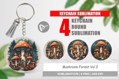 Keychain Vintage Mushroom Forest Product Image 1
