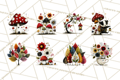 Forest Friends Woodland Animals PNG Clipart Mushrooms Art Product Image 2