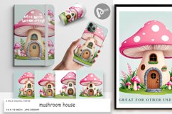 Digital Paper Mushroom House Product Image 1