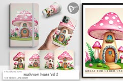 Digital Paper Mushroom House Product Image 1