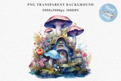 Mushroom Hut Fairy House Landscape Watercolor Clipart PNG Nursery  art Transparent Print for invitation t-shirt designs sublimation kids travel vacation watercolor Mushroom hut house png, landscape clipart, Fairy tale children sublimation clip art