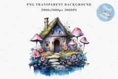 Mushroom Hut Fairy House Landscape Watercolor Clipart PNG Nursery  art Transparent Print for invitation t-shirt designs sublimation kids travel vacation watercolor Mushroom hut house png, landscape clipart, Fairy tale children sublimation clip art