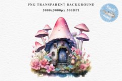 Mushroom Hut Fairy House Landscape Watercolor Clipart PNG Nursery  art Transparent Print for invitation t-shirt designs sublimation kids travel vacation watercolor Mushroom hut house png, landscape clipart, Fairy tale children sublimation clip art