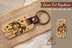 Mushroom Laser Cut Keychain Product Image 1