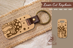 Mushroom Laser Cut Keychain Product Image 1
