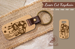 Mushroom Laser Cut Keychain Product Image 1