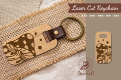 Mushroom Laser Cut Keychain Product Image 1