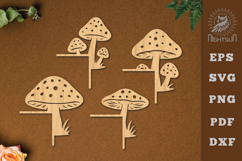 Mushroom Lasercut Corner SVG Product Image 1