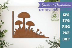 Mushroom Lasercut Corner SVG Product Image 1