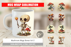 Mug Wrap Mushroom Mage Skeletons Product Image 1