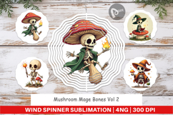 Wind Spinner Mushroom Mage Skeletons Product Image 1