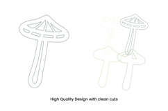 mushroom papercut file-mushroom svg-paper cutting-laser cutting-multi layere-plant svg