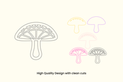 mushroom papercut file-mushroom svg-paper cutting-laser cutting-multi layere-plant svg 