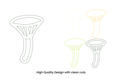 mushroom papercut file-mushroom svg-paper cutting-laser cutting-multi layere-plant svg