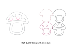 mushroom papercut file-mushroom svg-paper cutting-laser cutting-multi layere-plant svg