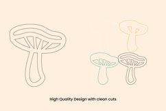 mushroom papercut file-mushroom svg-paper cutting-laser cutting-multi layere-plant svg