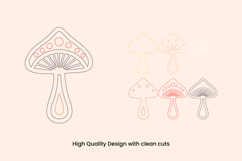 mushroom papercut file-mushroom svg-paper cutting-laser cutting-multi layere-plant svg 