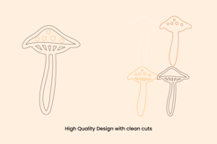 mushroom papercut file-mushroom svg-paper cutting-laser cutting-multi layere-plant svg