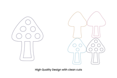 mushroom papercut file-mushroom svg-paper cutting-laser cutting-multi layere-plant svg