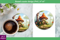 Fantasy mushroom coaster Summer coaster sublimation Product Image 1