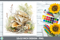 GorgeousMushroom Sketch Paper Backgrounds design.