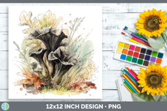 GorgeousMushroom Sketch Paper Backgrounds design.