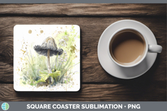 GorgeousMushroom Sketch Square Coaster design.