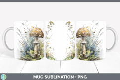 GorgeousMushroom Sketch Mug Wrap design.