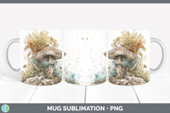 GorgeousMushroom Sketch Mug Wrap design.