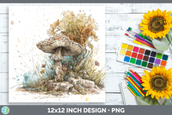 GorgeousMushroom Sketch Paper Backgrounds design.